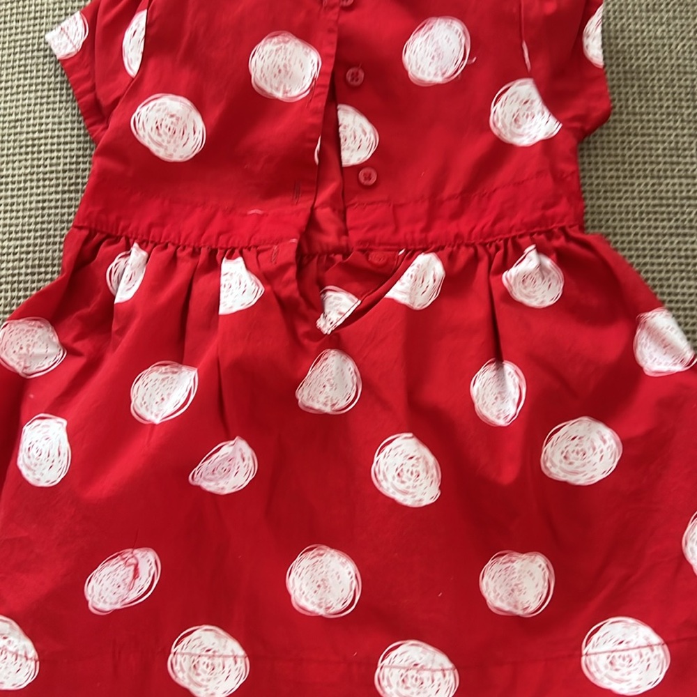 Baby girl Red Polka dot Disney Minnie Mouse Dress - Picture 4 of 4